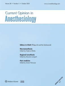 Cover image of "Current Opinion in Anesthesiology"