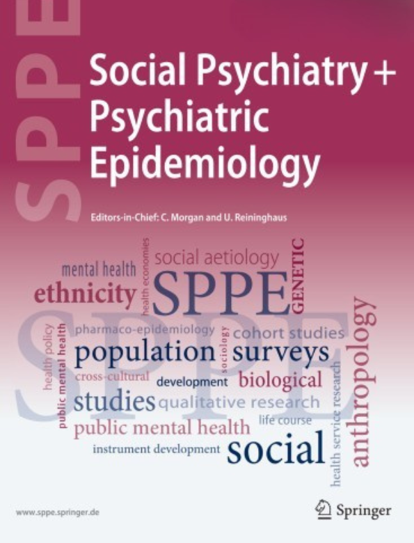Cover image of "Social Psychiatry and Psychiatric Epidemiology"